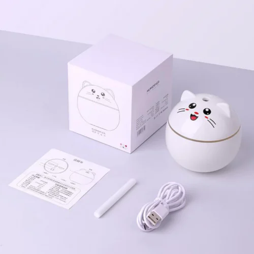 300ml Cute Cat Air Humidifier WIth Seven Colorful Night Light