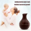Desktop Humidifier 200ml Wood Grain Vase Shape